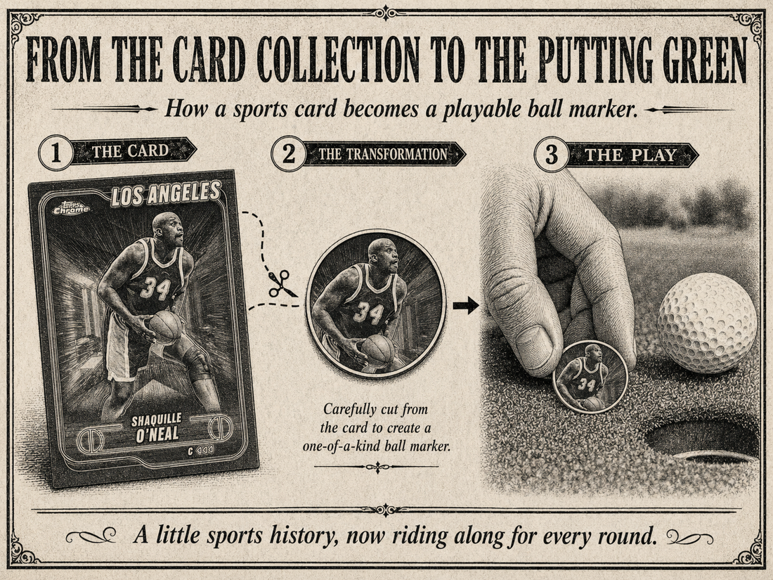 Golf Ball Markers Made From Real Sports Cards