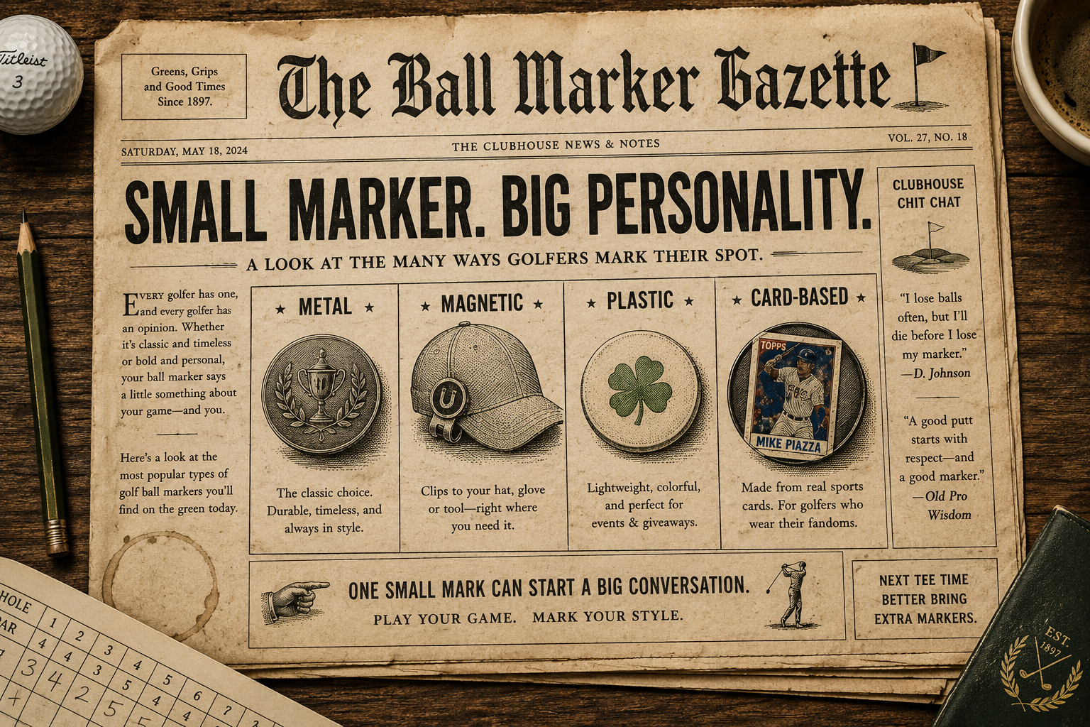 Metal vs Magnetic vs Card: Golf Ball Marker Types