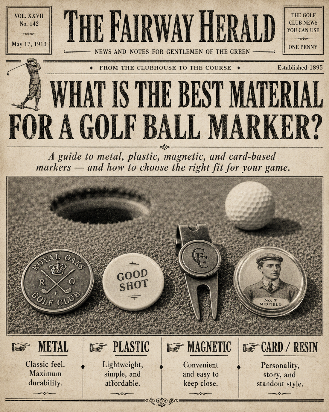 What Is the Best Material for a Golf Ball Marker?