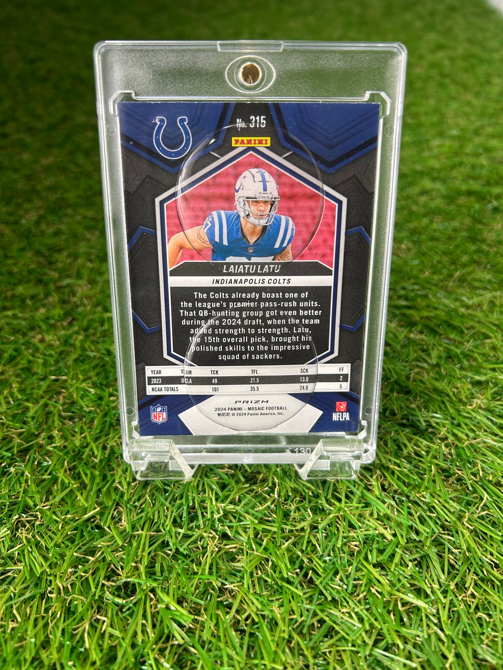 Laiatu Latu 2024 Panini Mosiac Prizm Rookie