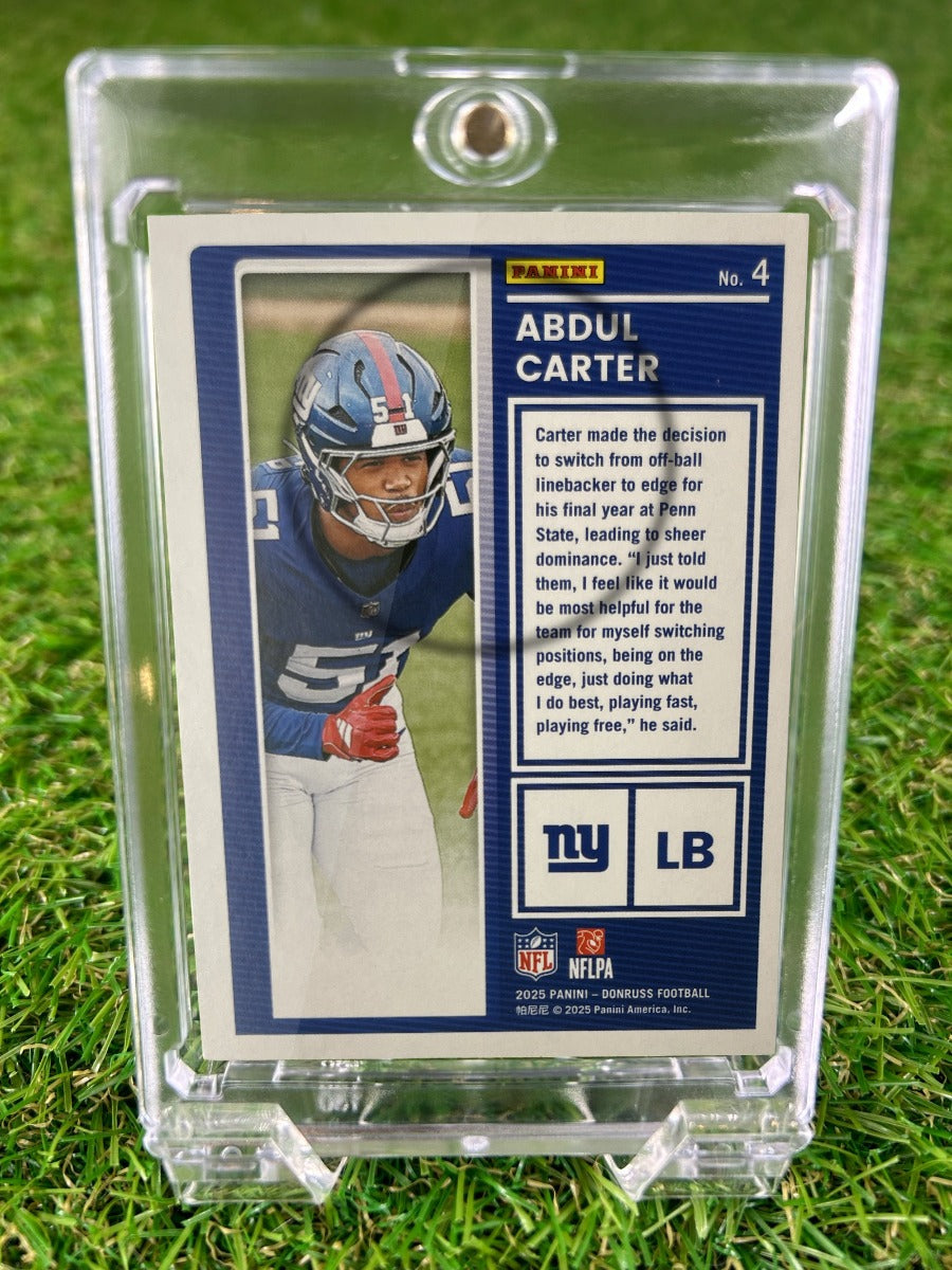 ABDUL CARTER 2025 Donruss Football The Rookies