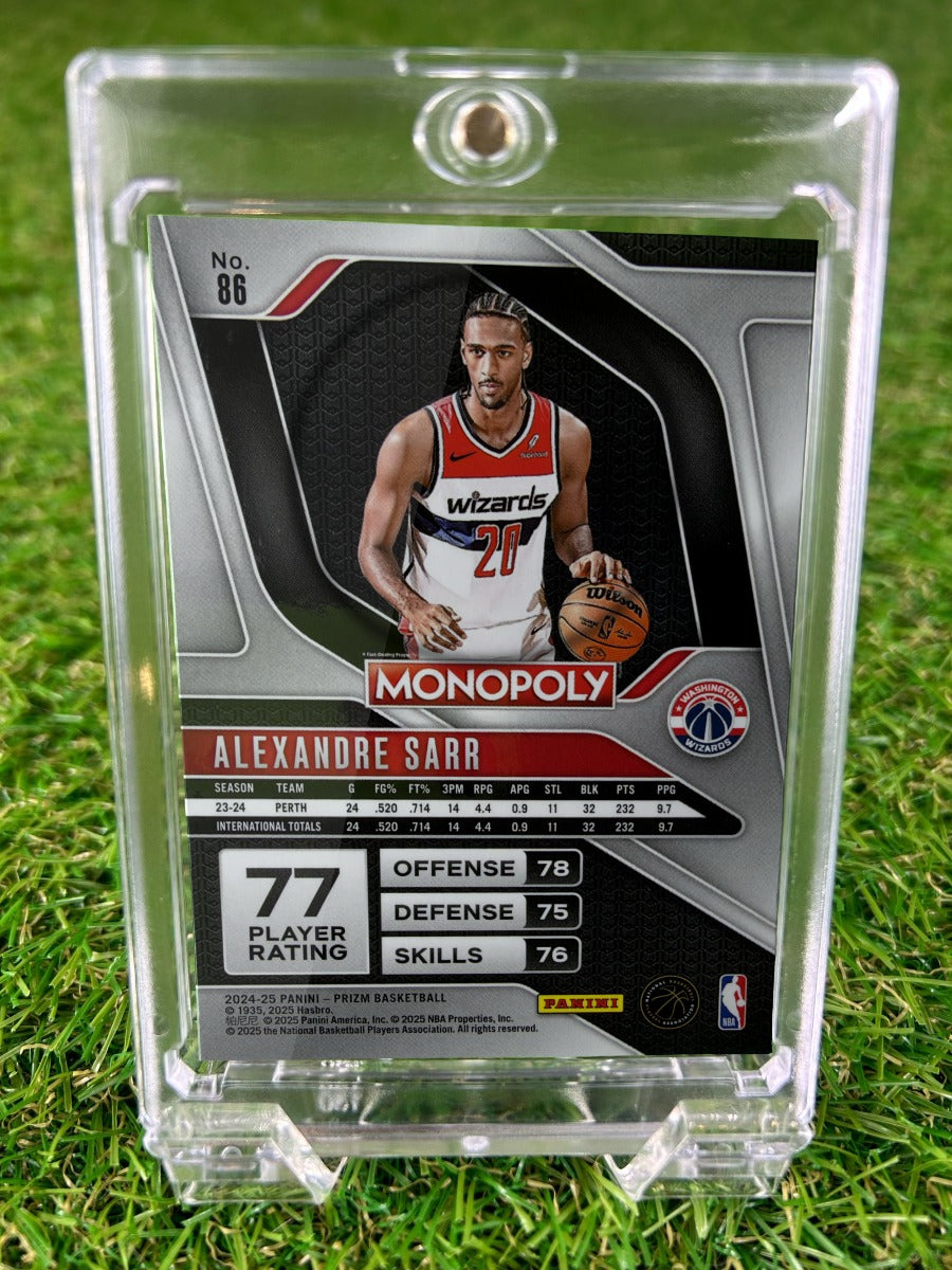 ALEXANDRE SARR 2024 Panini Prizm Monopoly Basketball