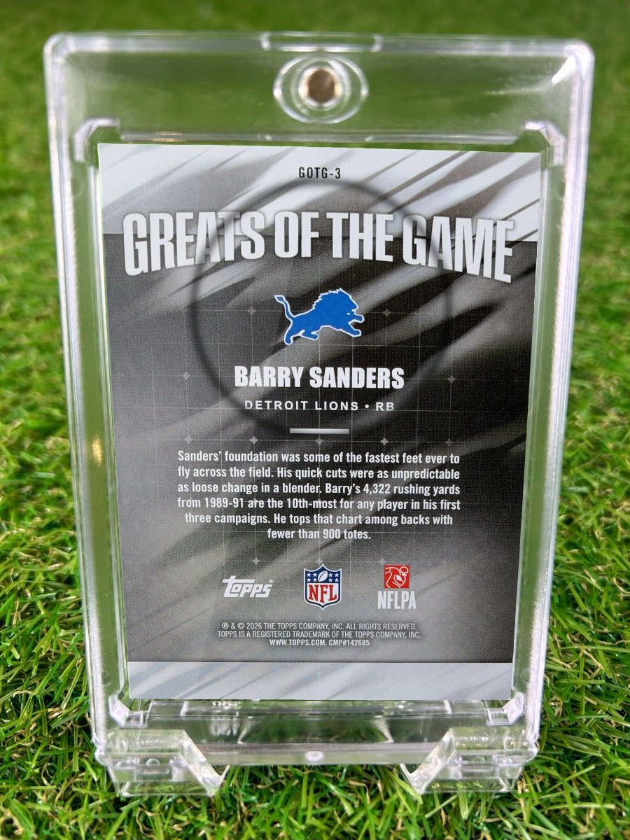 BARRY SANDERS 2026 Topps Greats of the Game