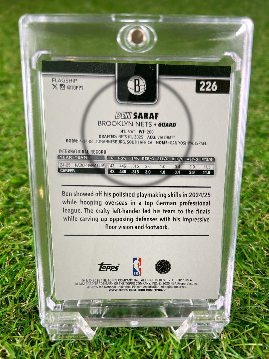 BEN SARAF 2025 Topps Flagship