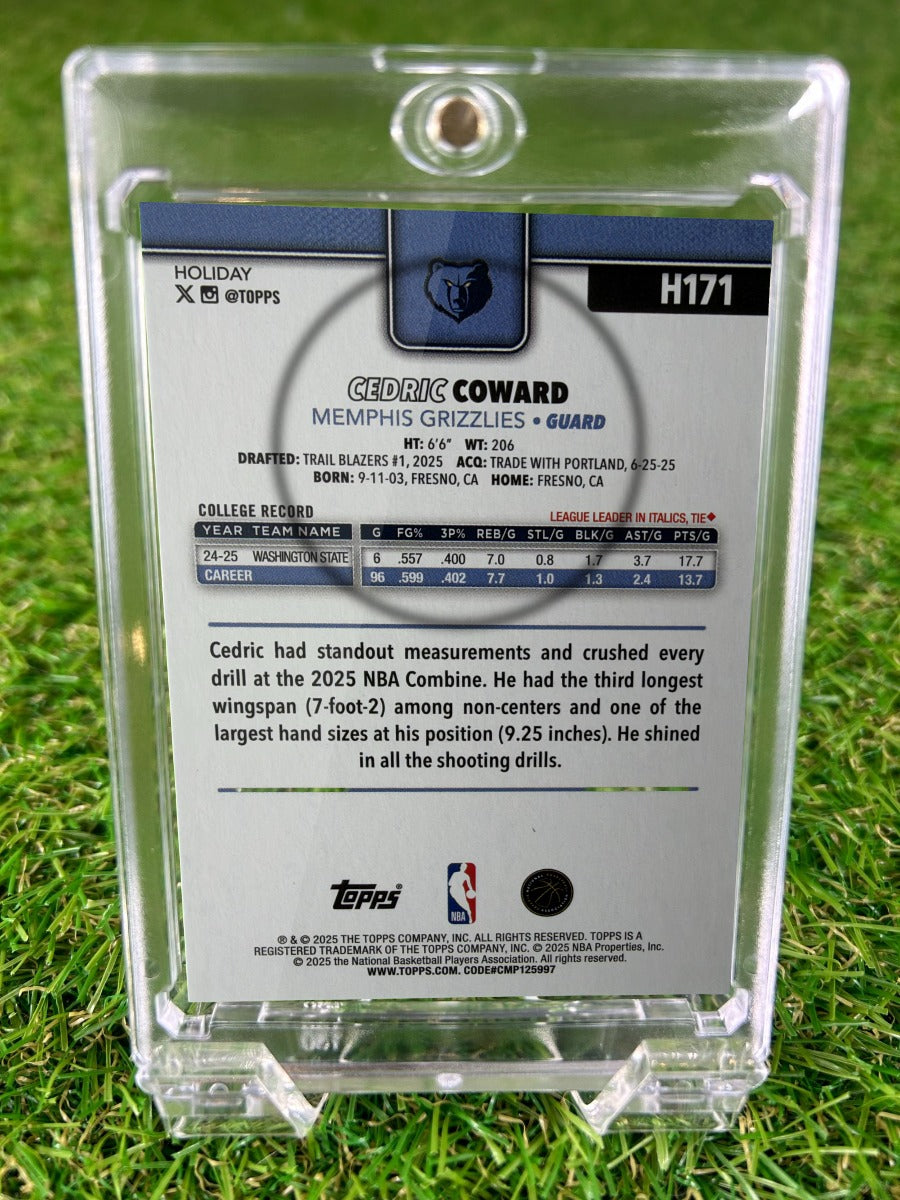 CEDRIC COWARD 2025 Topps Holiday
