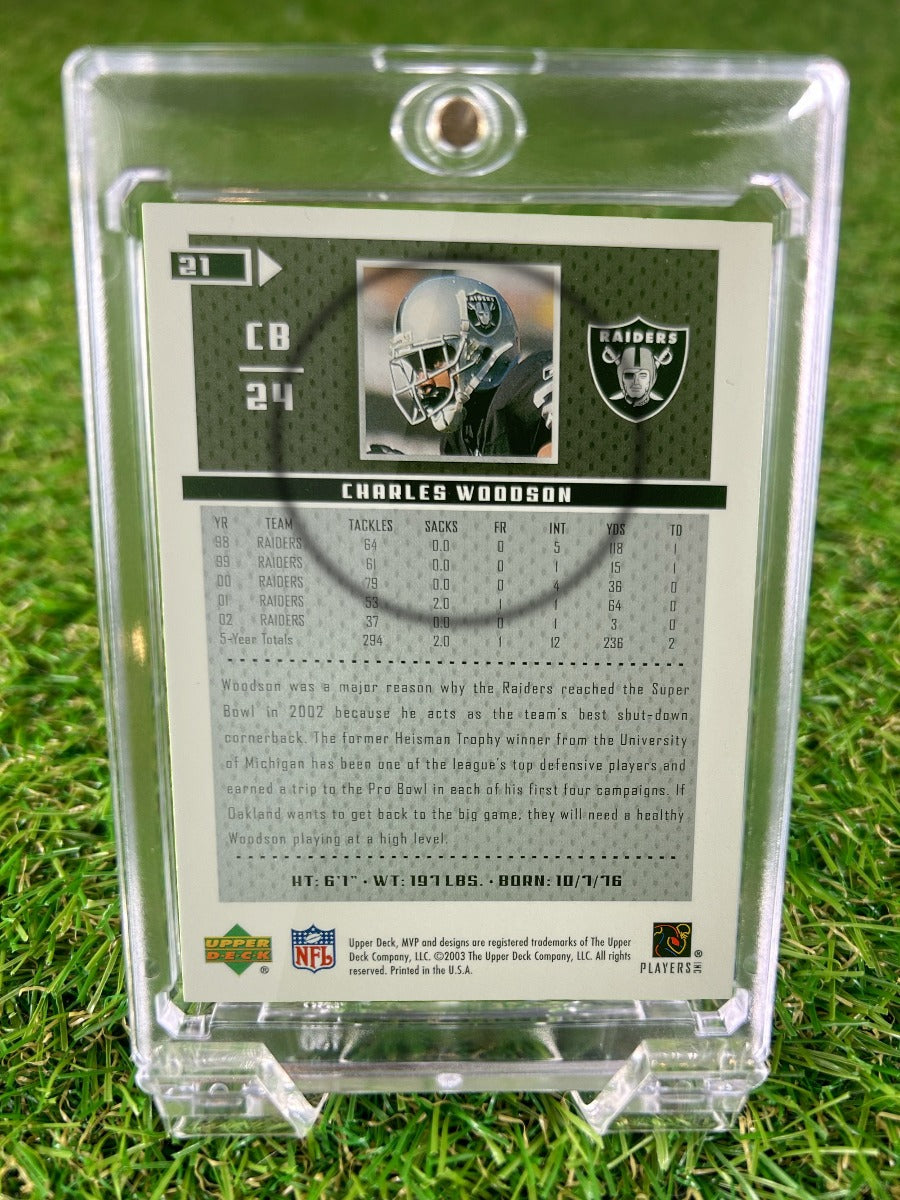 CHARLES WOODSON 2003 Upper Deck MVP