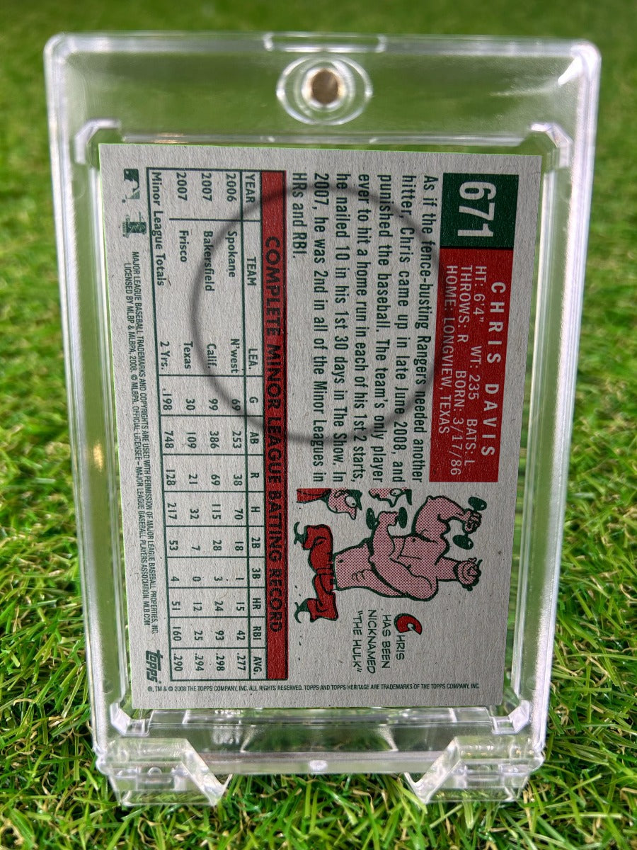 CHRIS DAVIS 2008 Topps Heritage