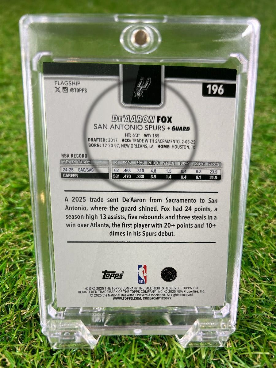 DE'AARON FOX 2025 Topps Flagship