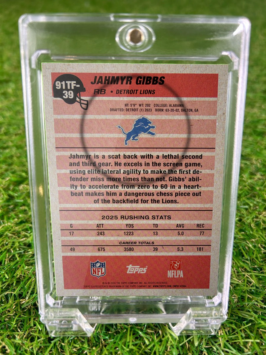JAHMYR GIBBS 2026 Topps 1991TF