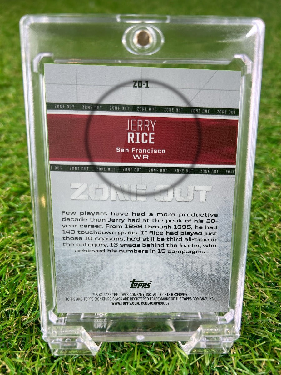 JERRY RICE 2025 Topps Signature Class Zone Out