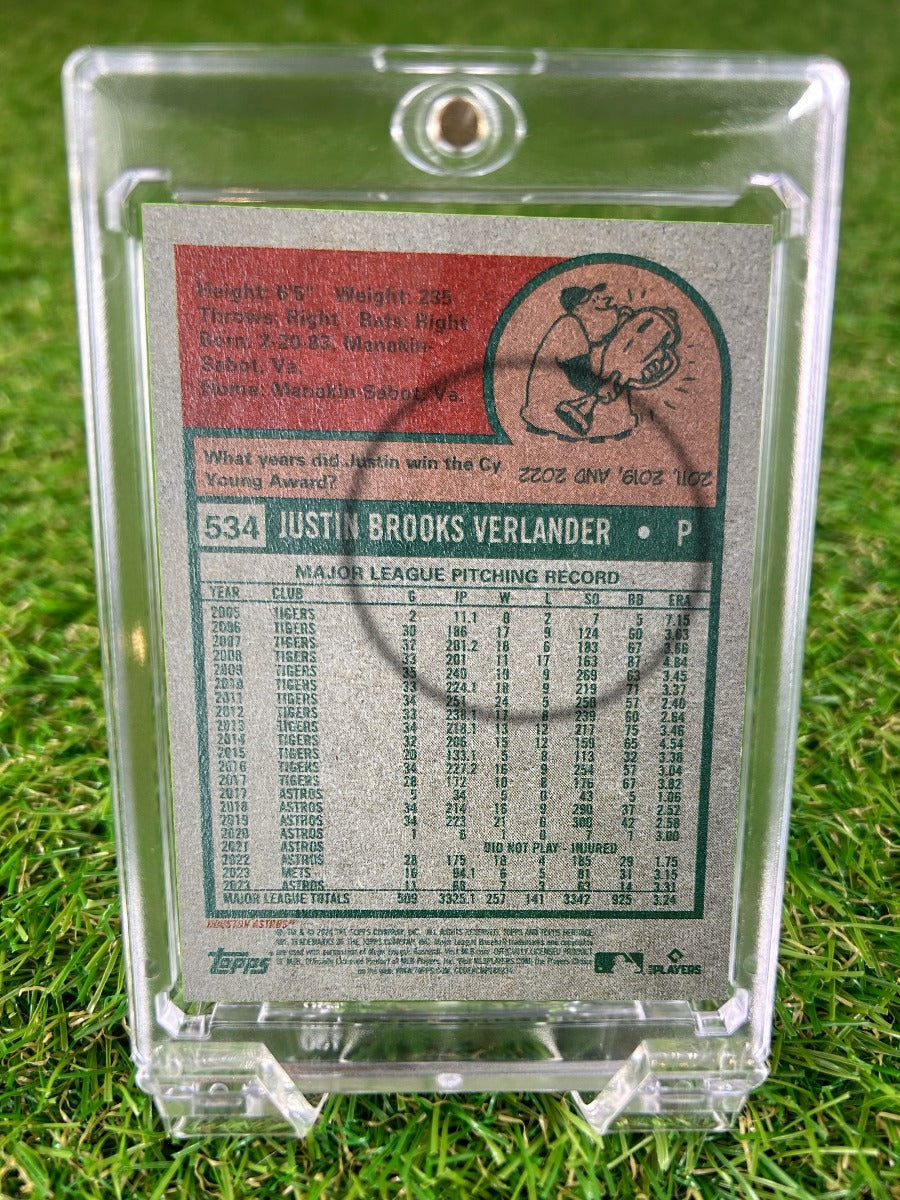 JUSTIN BROOKS VERLANDER 2024 Topps Heritage
