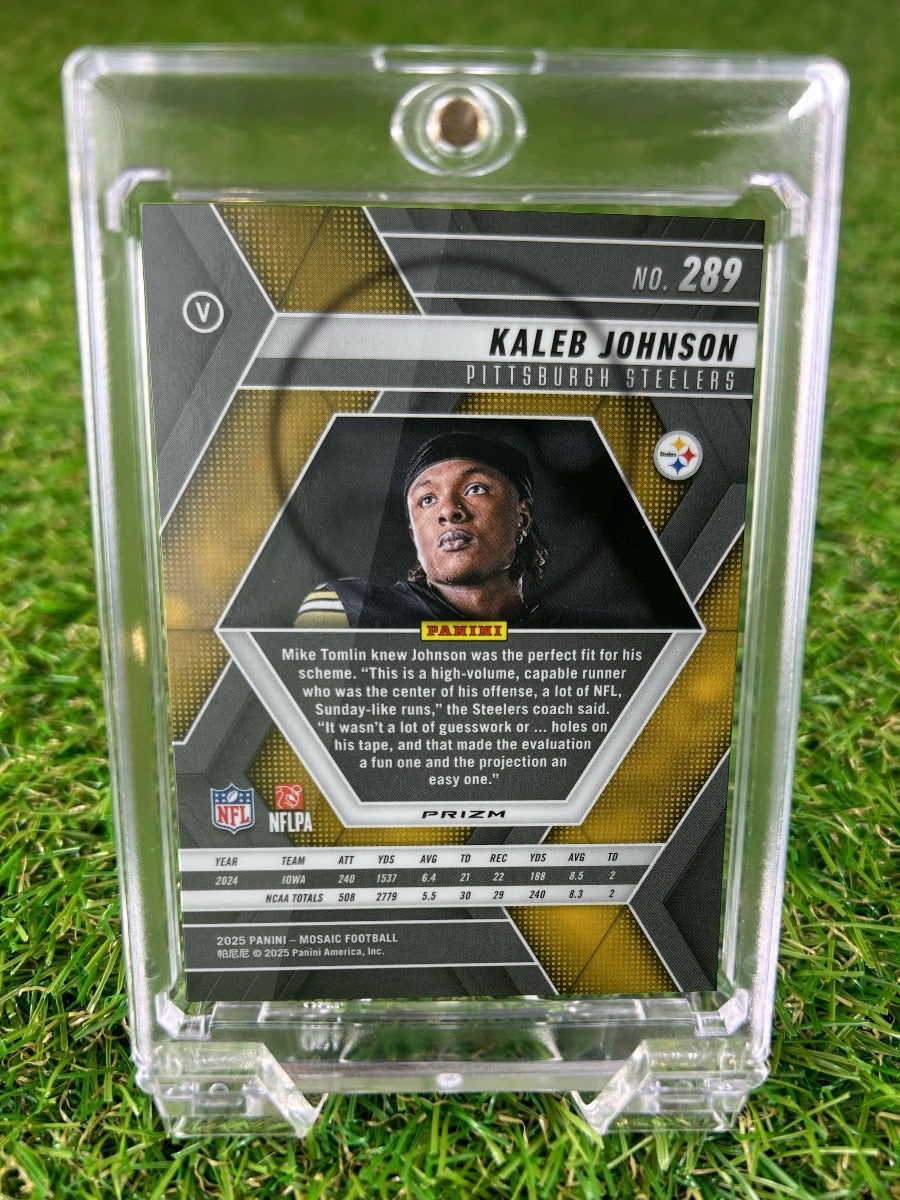 KALEB JOHNSON 2025 Panini Mosaic Holo