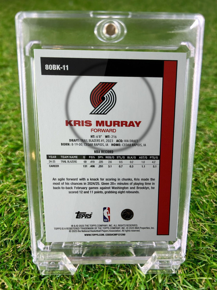 KRIS MURRAY 2025 Topps 80BK