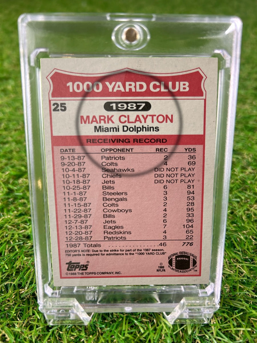 MARK CLAYTON 1972 Topps 1000 Yard Club