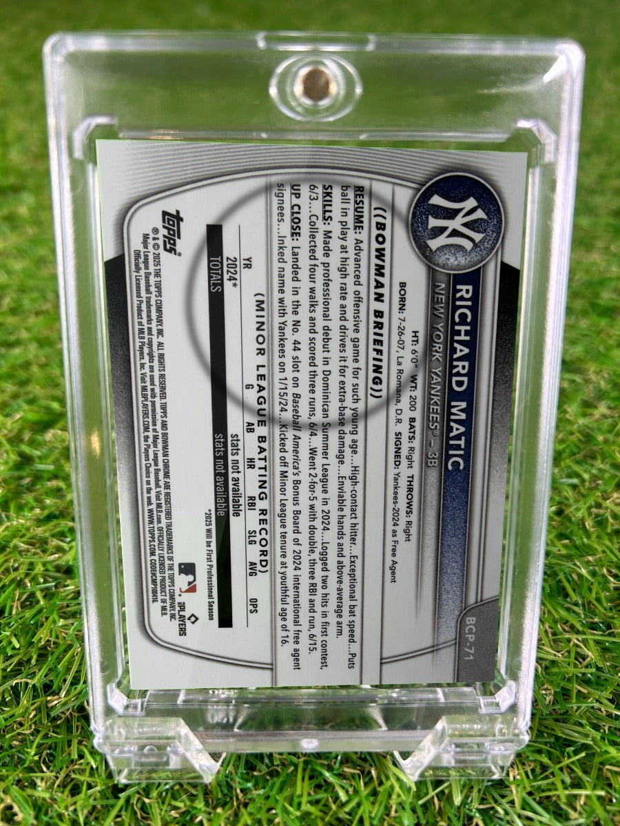 RICHARD MATIC 2025 Bowman Chrome Prospects