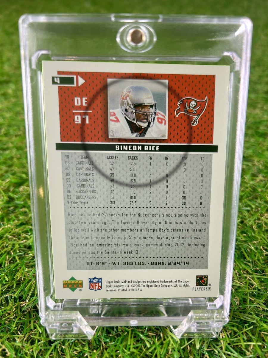 SIMEON RICE 2003 Upper Deck MVP