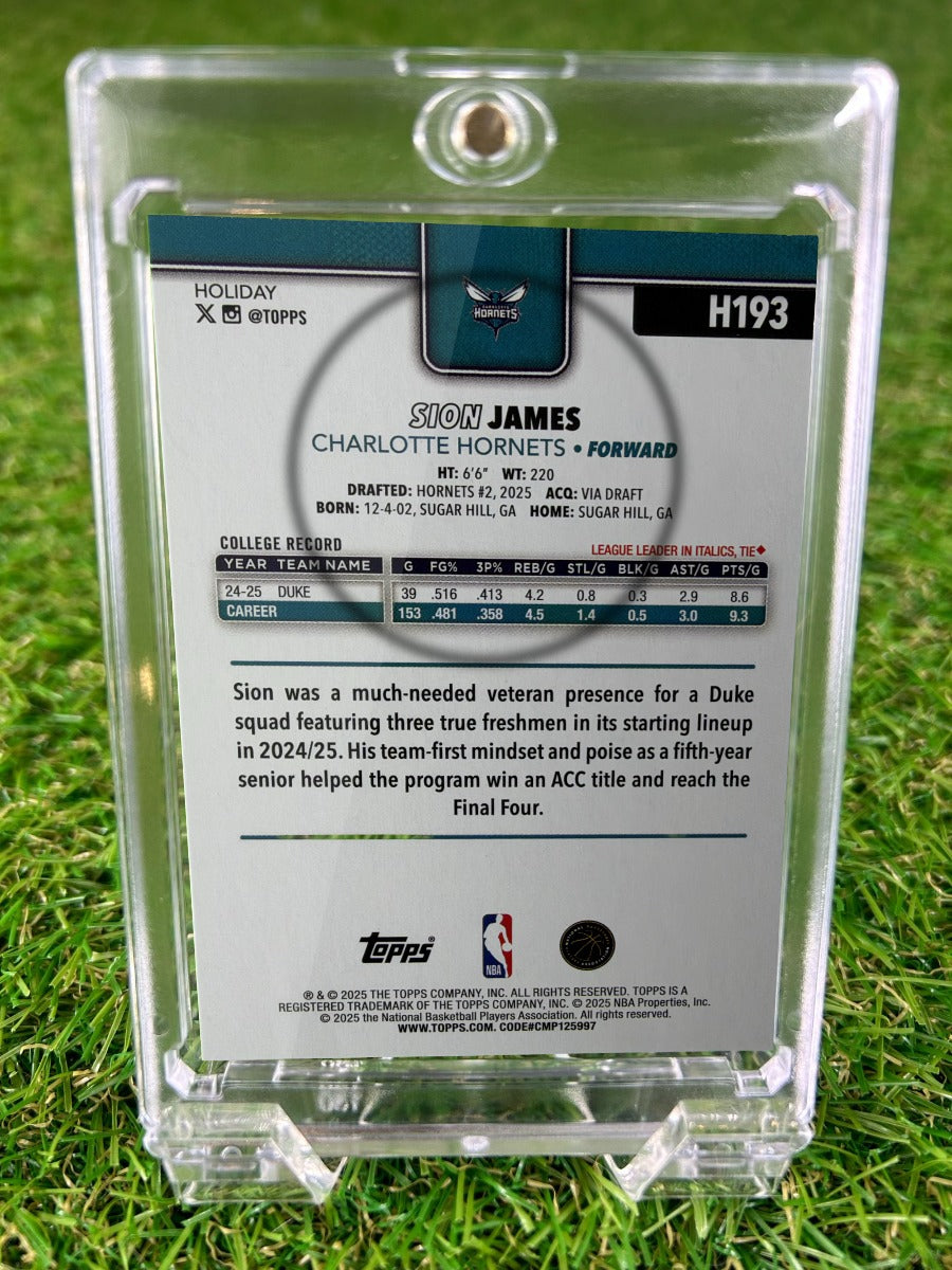 SION JAMES 2025 Topps Holiday