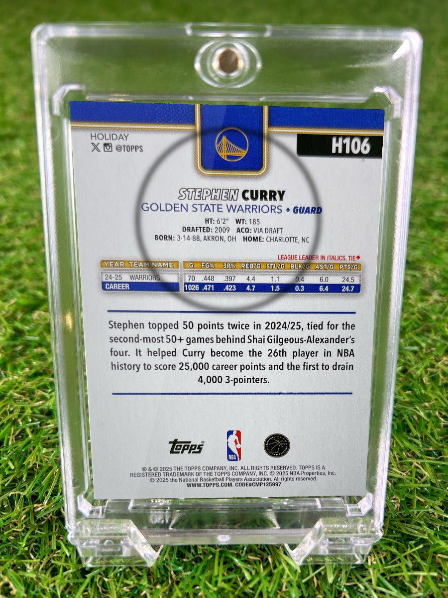 STEPHEN CURRY 2025 Topps Holiday