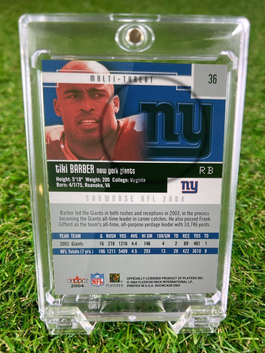 TIKI BARBER 2004 Fleer Showcase