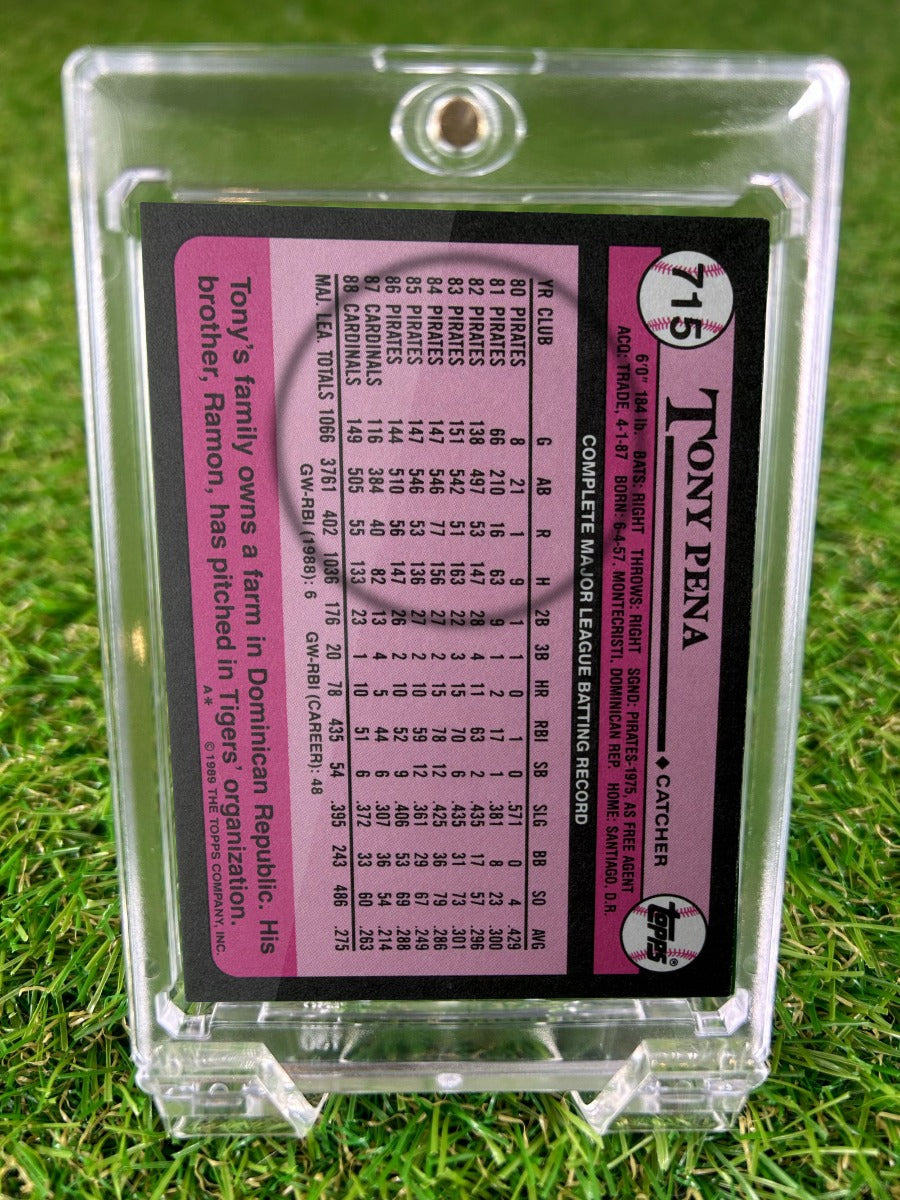 TONY PENA 1989 Topps