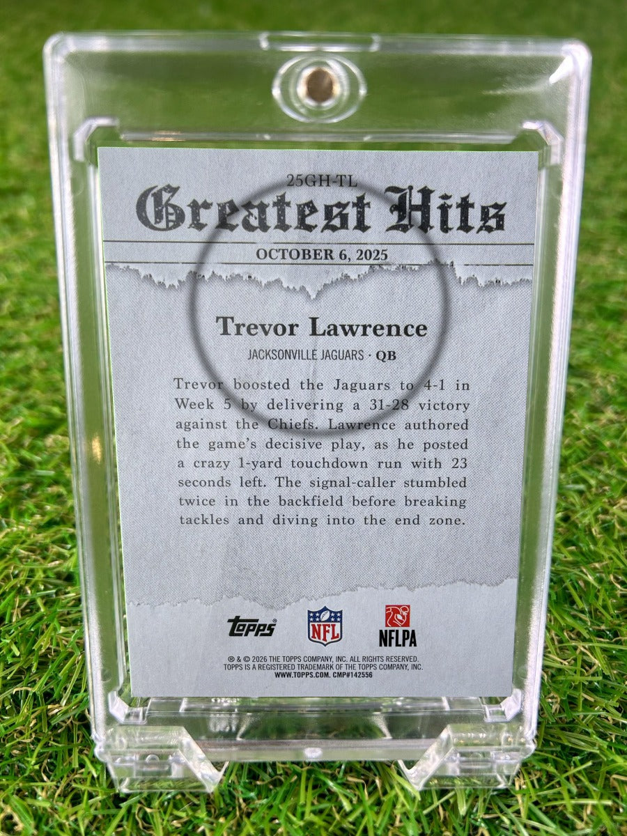 TREVOR LAWRENCE 2025 Topps Greatest Hits