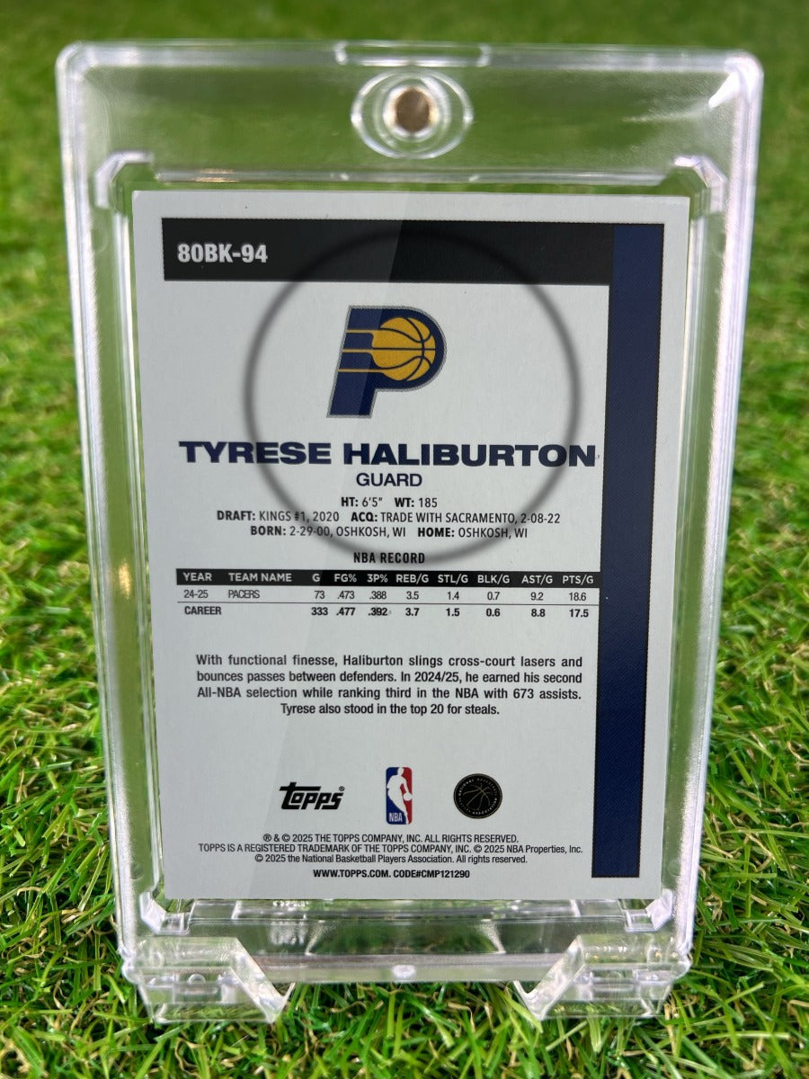 TYRESE HALIBURTON 2025 Topps 80BK