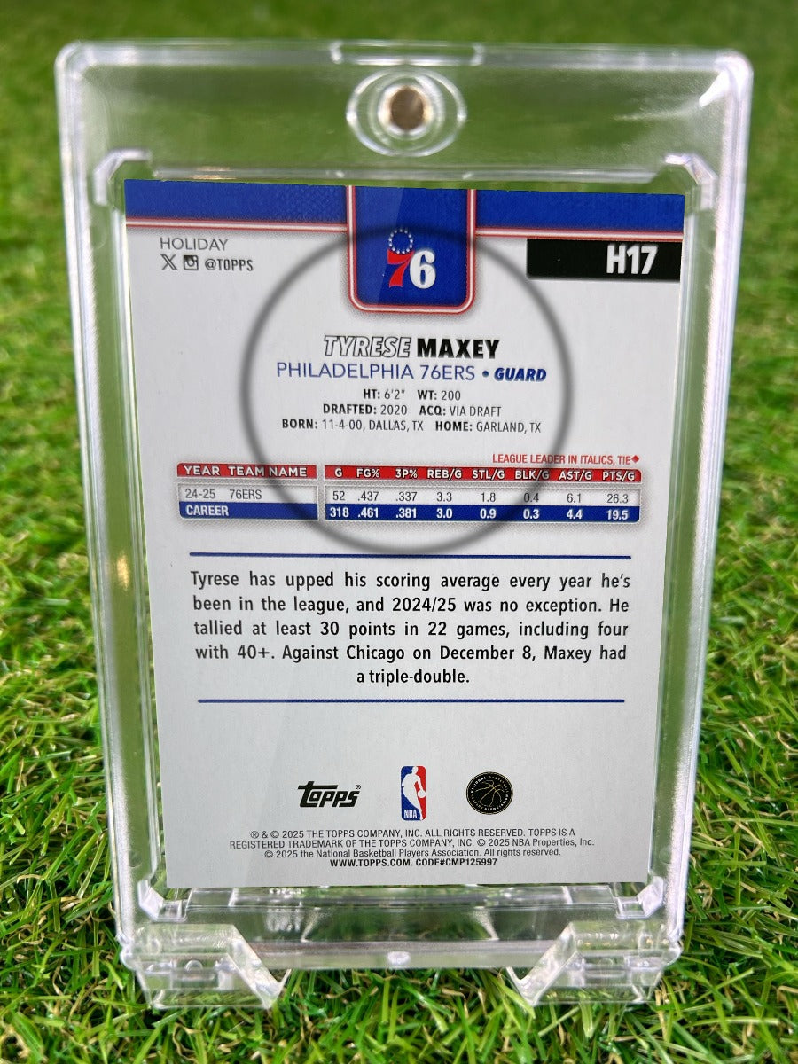 TYRESE MAXEY 2025 Topps Holiday